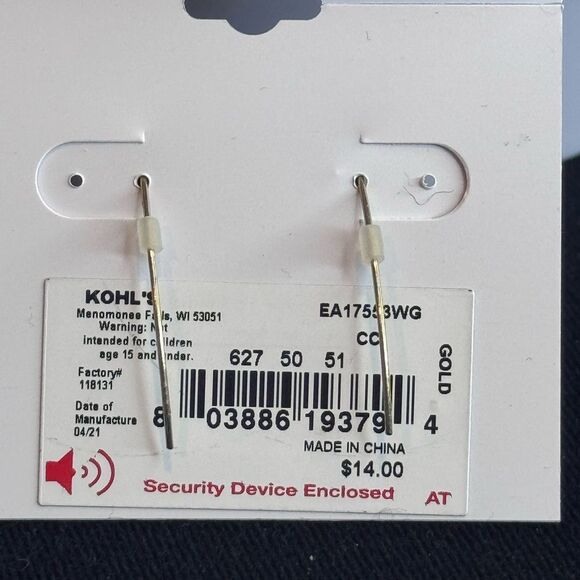 Sonoma Gold Tone Hook earrings 1.25in - Picture 5 of 5